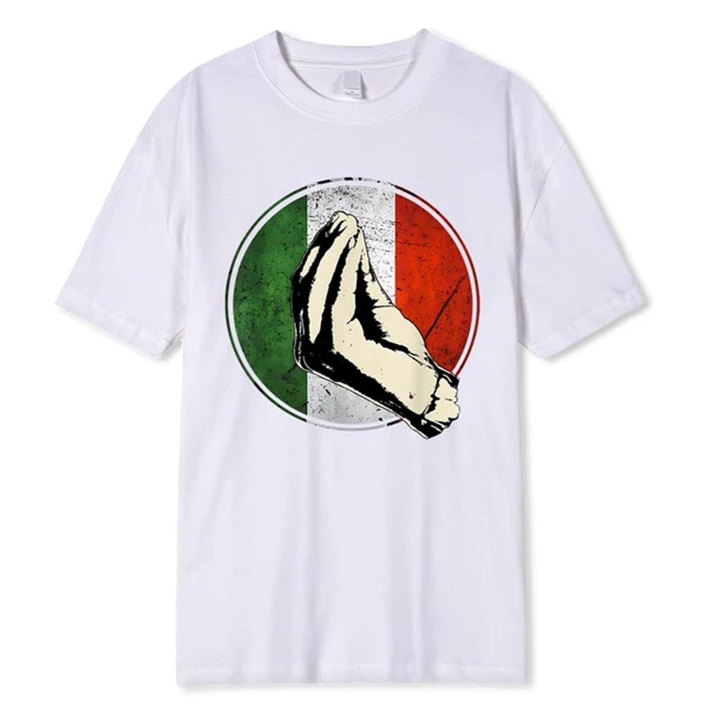 Italian Gift Shirt Funny Italy T-Shirt T Shirt Fitted Casual Cotton Men Tees Cool Summer Breathable Oversize Short Sleeves 72451
