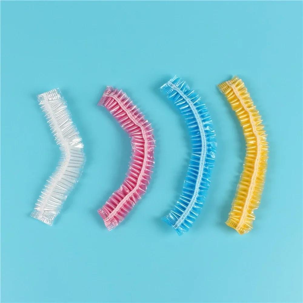 100pcs Disposable Food Cover Elastic Food Film Plastic Storage Bags For Fruit Bowl Food Covers Disposable Shower Hair Caps
