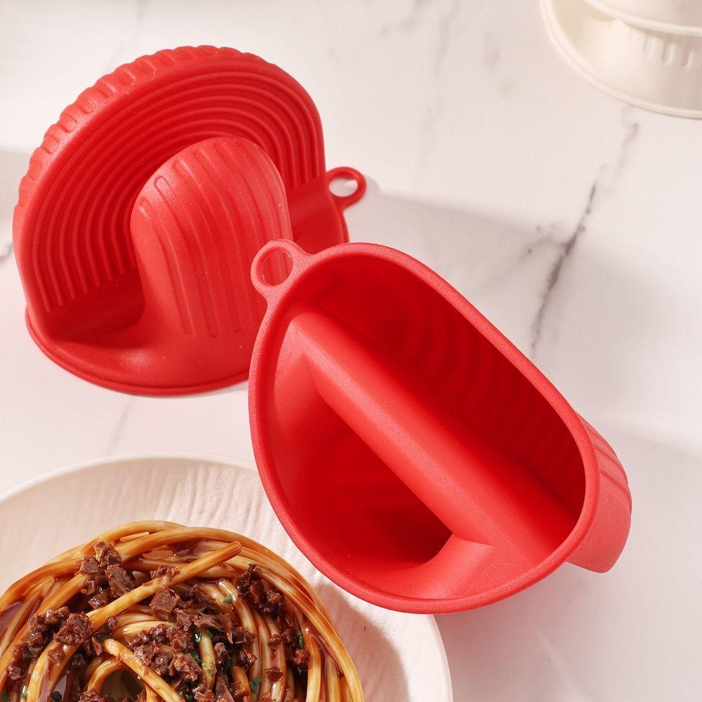 Non Slip Kitchen Pinch Mittens Thickened Baking Gloves Soft Silicone Oven Mitts  Baking