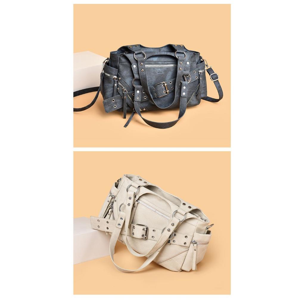 Handbag Women PU Multi Pocket Adjustable Strap Office Daily