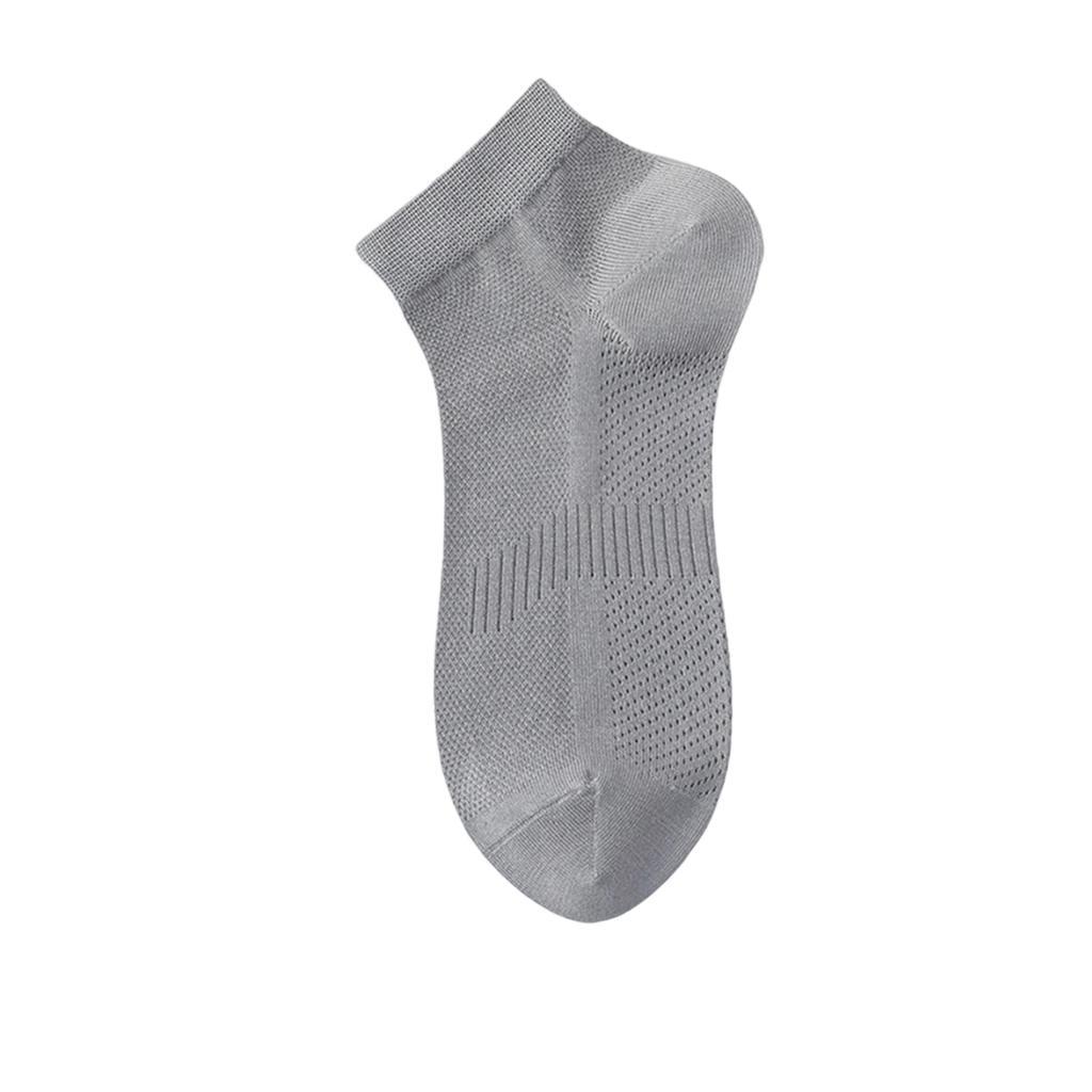 Mens Seamless Mesh Breathable Lightweight Moisture Wicking Odor Resistant Low Cut Athletic Ankle Socks for Sports Daily Wear