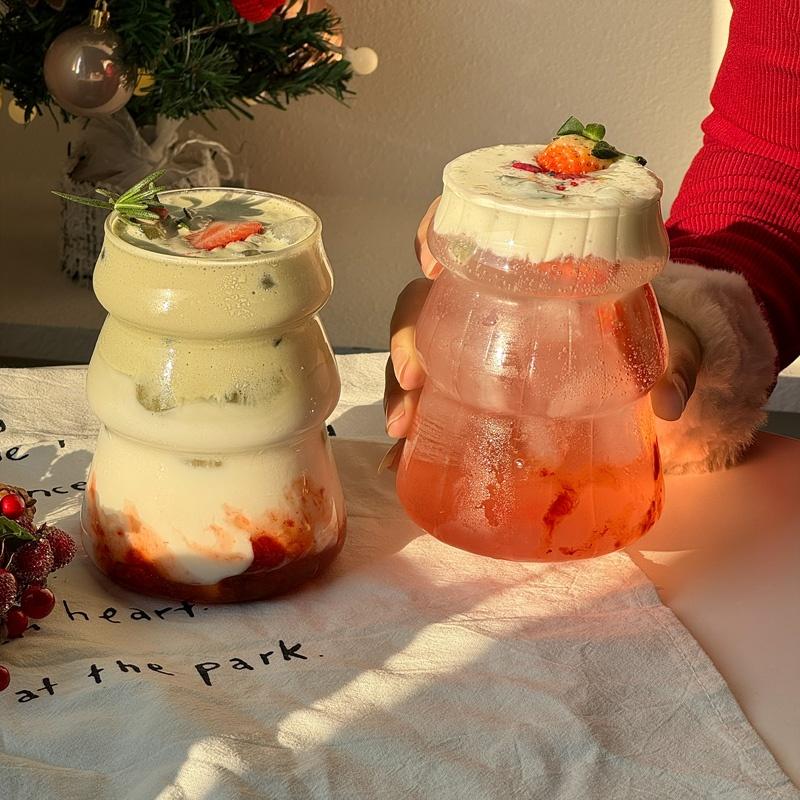 Transparent Glass Cup Milk Juice Cup  Heat-Resisting Coffee Wine Glasses Home Water Tea Mugs