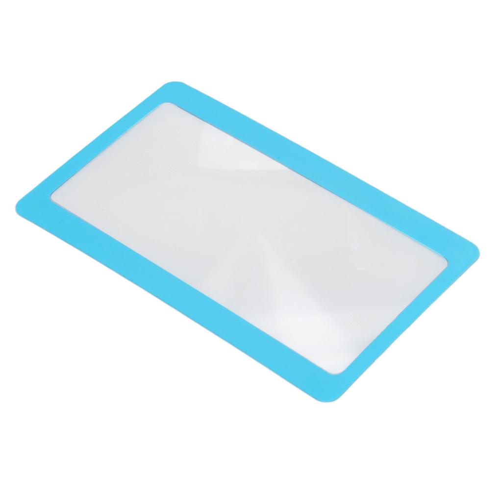 20PCS Magnifying Glass Card Portable Clear Lens Blue Frame Credit Card Size Magnifier for Stamp Collectors