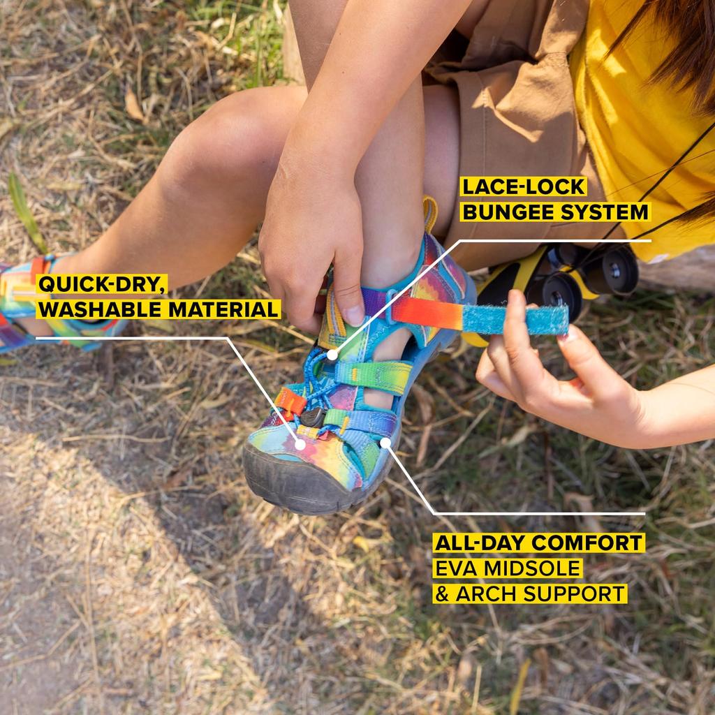 SEACAMP II CNX Baby BLUE US 4 D [KEEN] (2019 Model) DEPTHS/CHARTREUSE (11.5 cm)