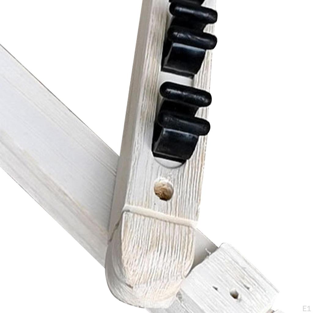 2 Pcs 4 Racks Wall Mounted Table Poles Clip Accessories Wooden Clips Pole Organizer Storage