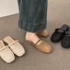 Breathable Woven Bag Head Half Slippers, Women's Summer Wear Is Not Tired, Flat Feet and One Pedal Lazy Cool Slippers