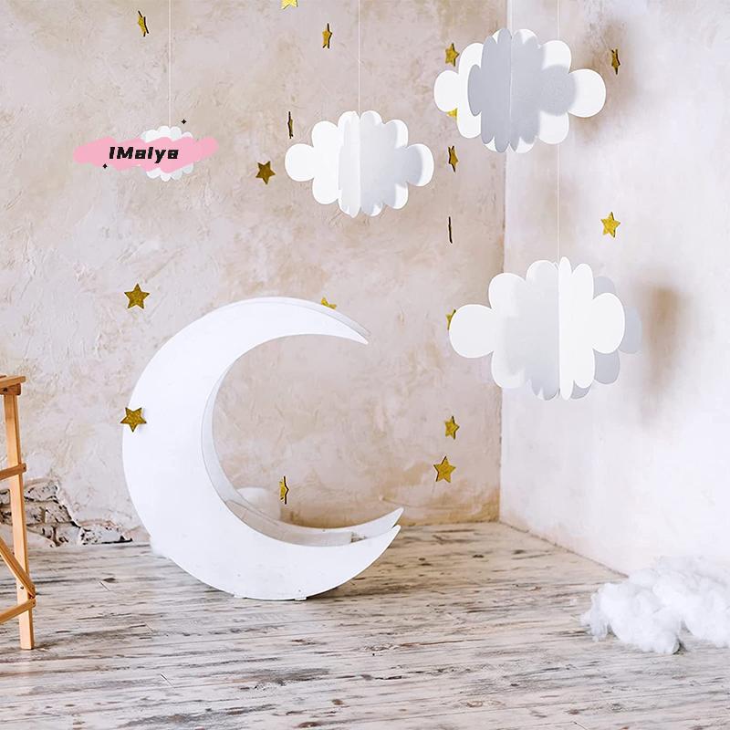 M-Artificial White Cotton Clouds for Wedding Background Decor Christmas Birthday Party DIY Hanging Home Living Room Decor