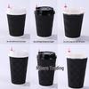 Copo de Café Descartável de Camada Dupla com Tampa: Antiescaldante, Ondulado em Forma de S para Bebidas Quentes e Chá de Leite