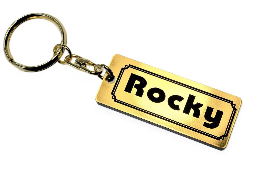 Rocky Gold Black Double Ring Acrylic Original Keychain Late Custom Parts A-634-1 & (Early & Model)