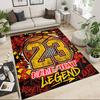 1PC Custom Name "23 Legend Basketball Art" Theme Floor Mat Ideal for Living Room, Game Rooms, Office, Bedroom,Floor Mat Playful Design