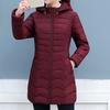 Fashion Women Winter Warm Cotton Hooded Winter Jacket Long-Sleeved Coat