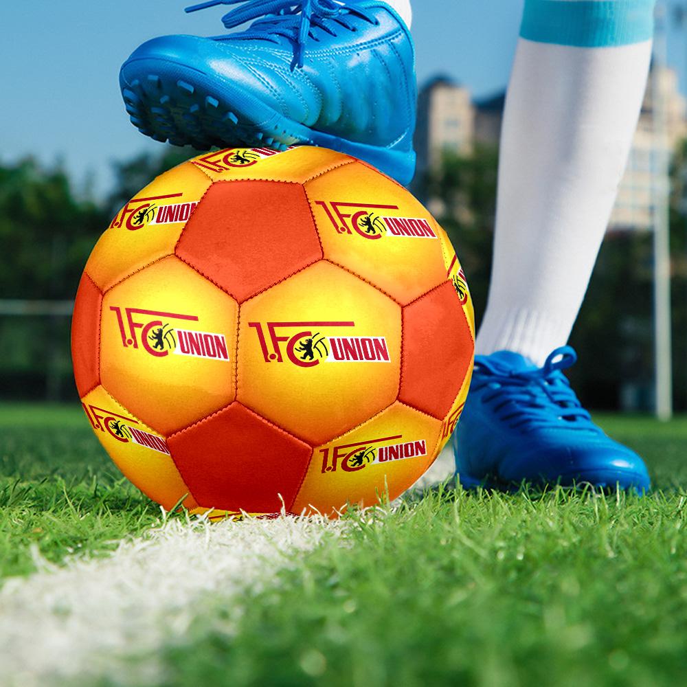 1. FC Union Berlin Indoor Soccer Ball Colorful All Ages Size 5 Machine Stitched PVC Competition Ready Durable High-Bounce