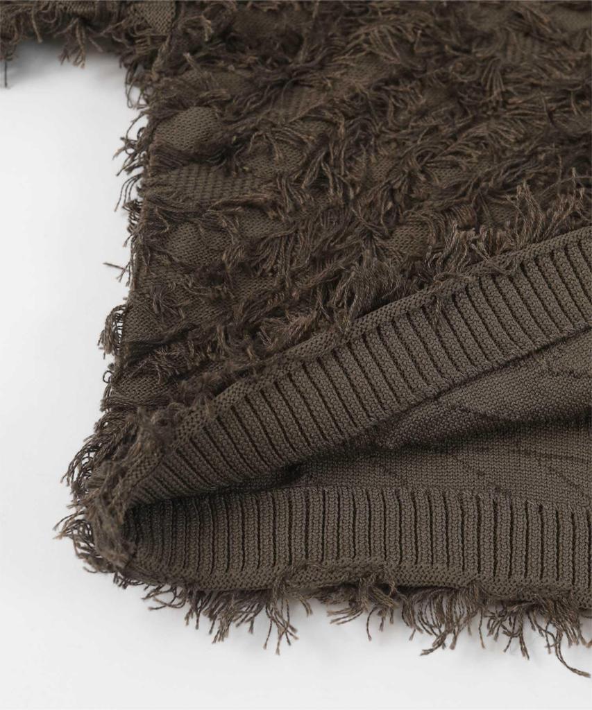 Yours Fringe Cropped Knit BEXT0248 Free Size Black Women's