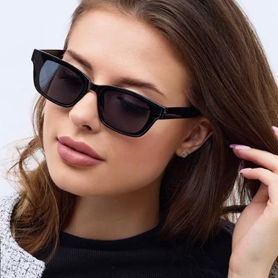 Óculos de Proteção 2 peças Moda Armação Pequena Óculos de Sol Gatinho Feminino Multicor Óculos de Sol Estilo Casual UV400 Exterior Oculos