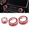 Air Conditioner Switch Button Knob Cover, AC Ring Covers, Volume Knob Ring Cover, Car Interior Decor Compatible with Honda CRV 2017 2018 2019 2020