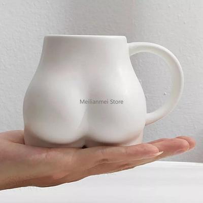 2 Pcs Funny Butt Mug Ceramic Coffee Cup Creative Personality Art Cup Drinking Water Mug Coffee Cups