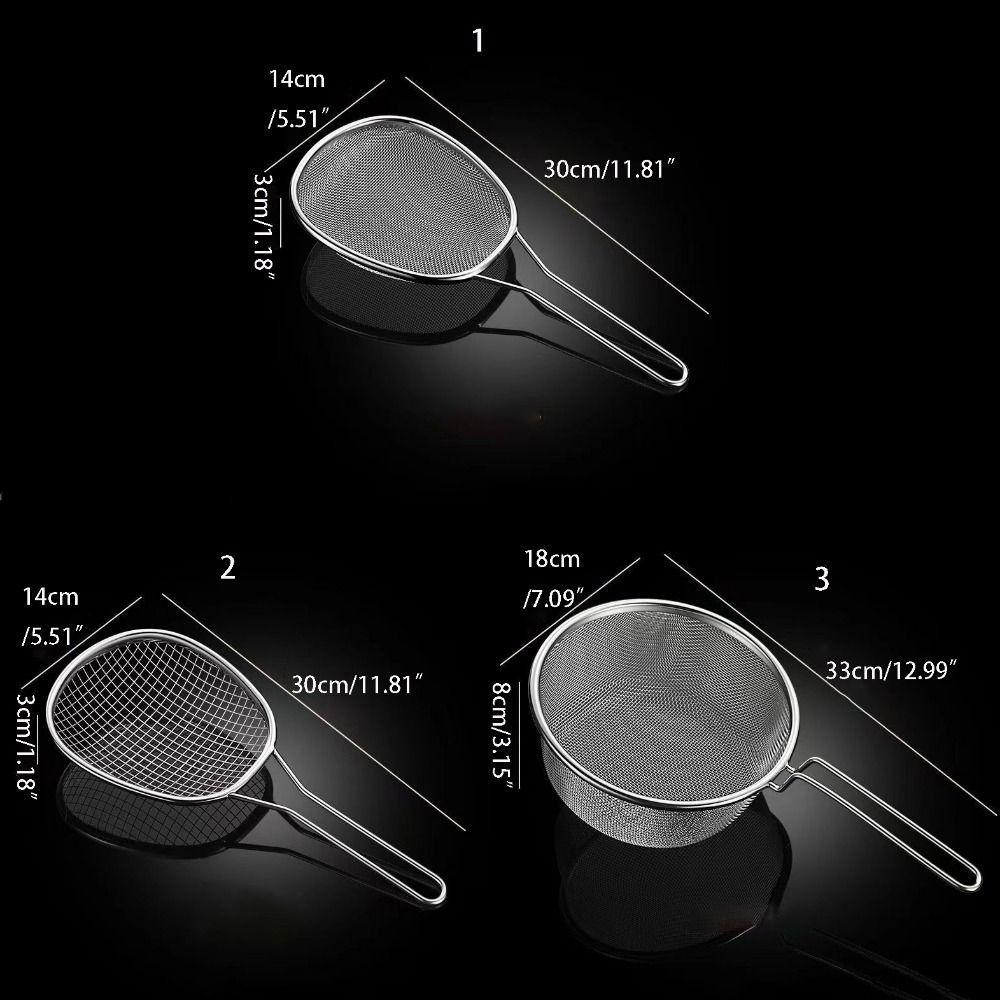 Oval silskje i rustfritt stål Rustfritt stål Friteringssil Skje Dreneringsskje Husholdning