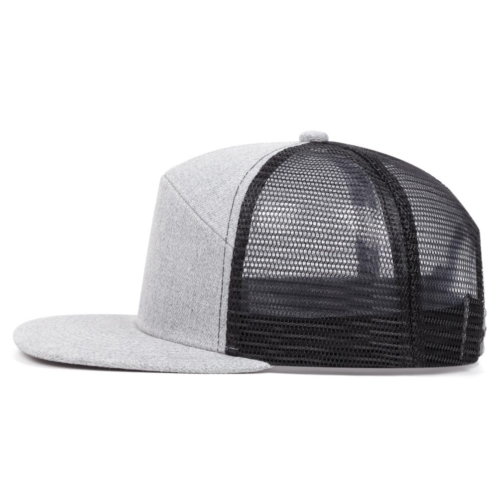 Stylish and Simple Seven-piece Spliced Light Plate Baseball Cap for Men and Women Outdoor Mesh Summer Shade Breathable Flat Rim