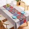 Bohemia Anti-opaření podložka na stůl ubrus na stůl Nordic Ethnic PVC ubrus Voděodolný a olejivzdorný obdélníkový ubrus