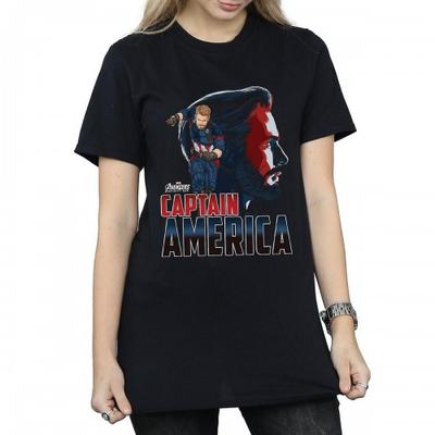 Womens/Ladies Captain America Cotton Boyfriend T-Shirt