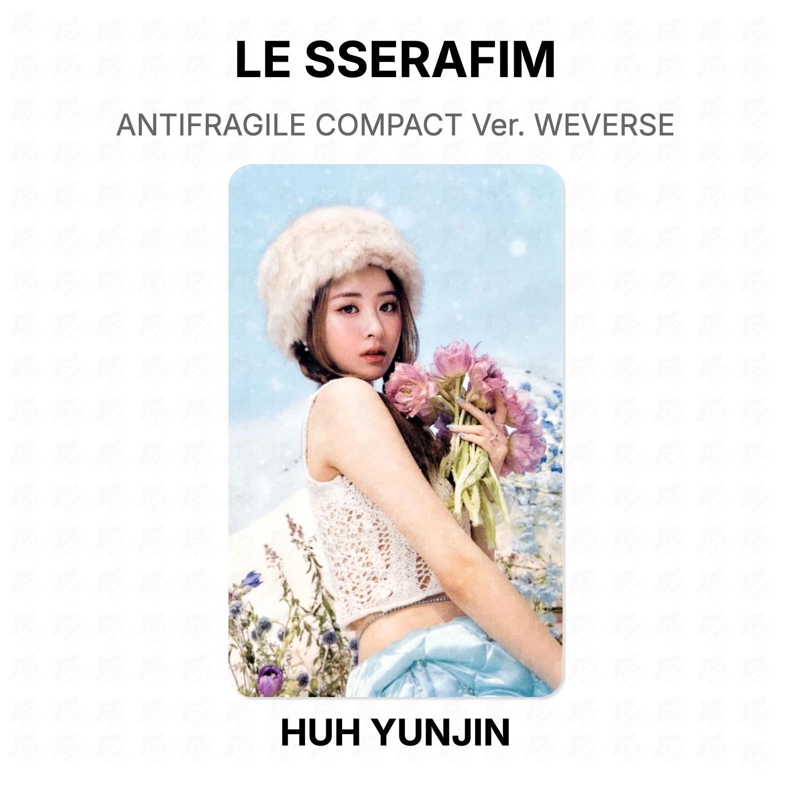 LE SSERAFIM ANTIFRAGILE COMPACT Ver. WEVERSE Official Photocard HUH YUNJIN