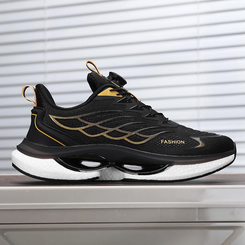 Really explosive rotating button men's shoes summer teenagers junior high school students running shoes mesh breathable casual sports shoes men