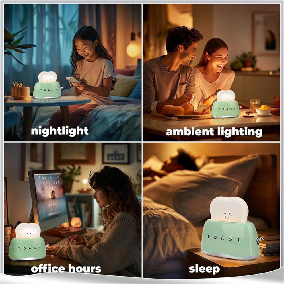 Retro Decor Toaster Lamp,Retro Shape Desk Decoration Gifts for Teens Teenages Tweens Women 