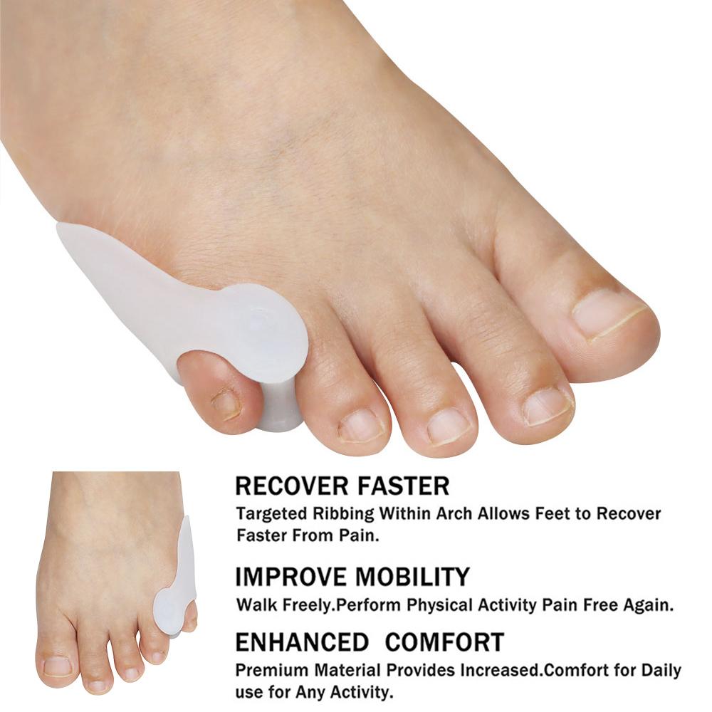 2/4Pcs Gel Tailor's Bunion Pads Pinky Toe Bunion Corrector Little Toe Separator Protector for Calluses Blisters and Corns