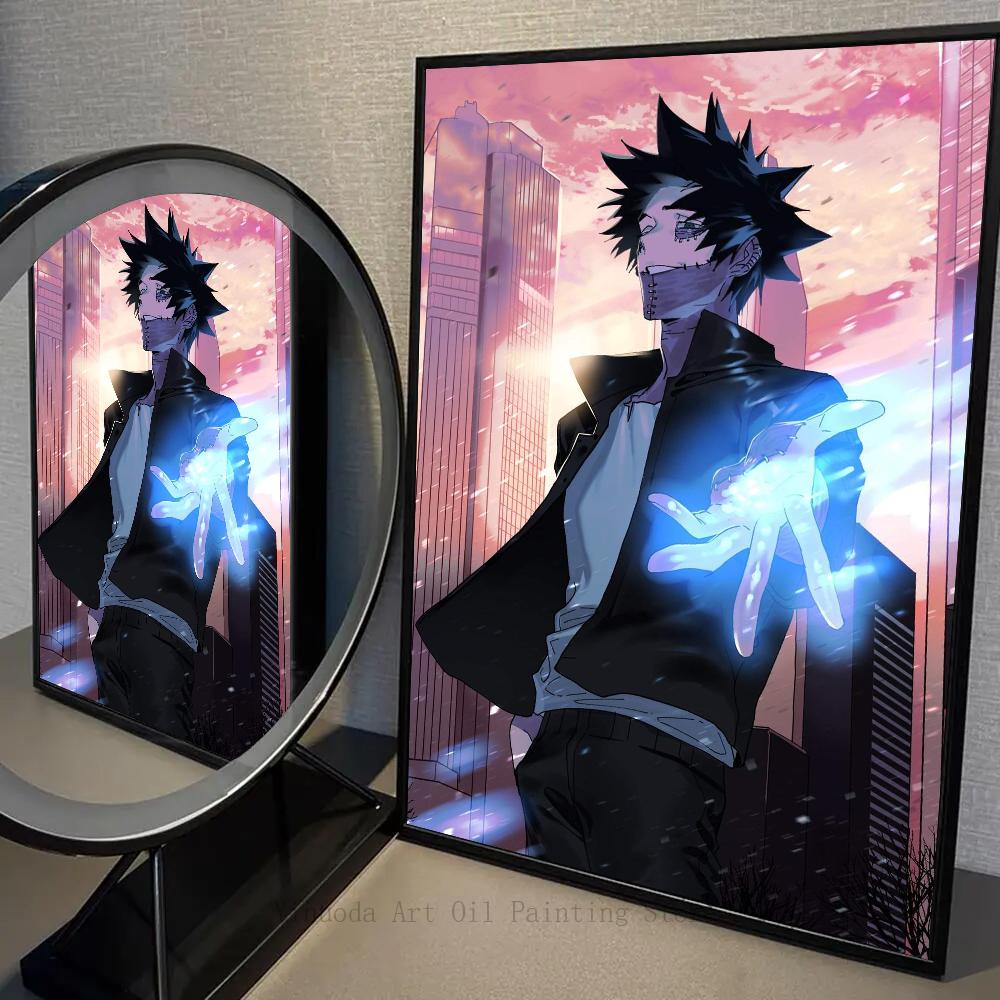 1PC My Hero Academia Dabi Poster Self-adhesive Art Waterproof Paper Sticker Coffee House Bar Room Wall Decor