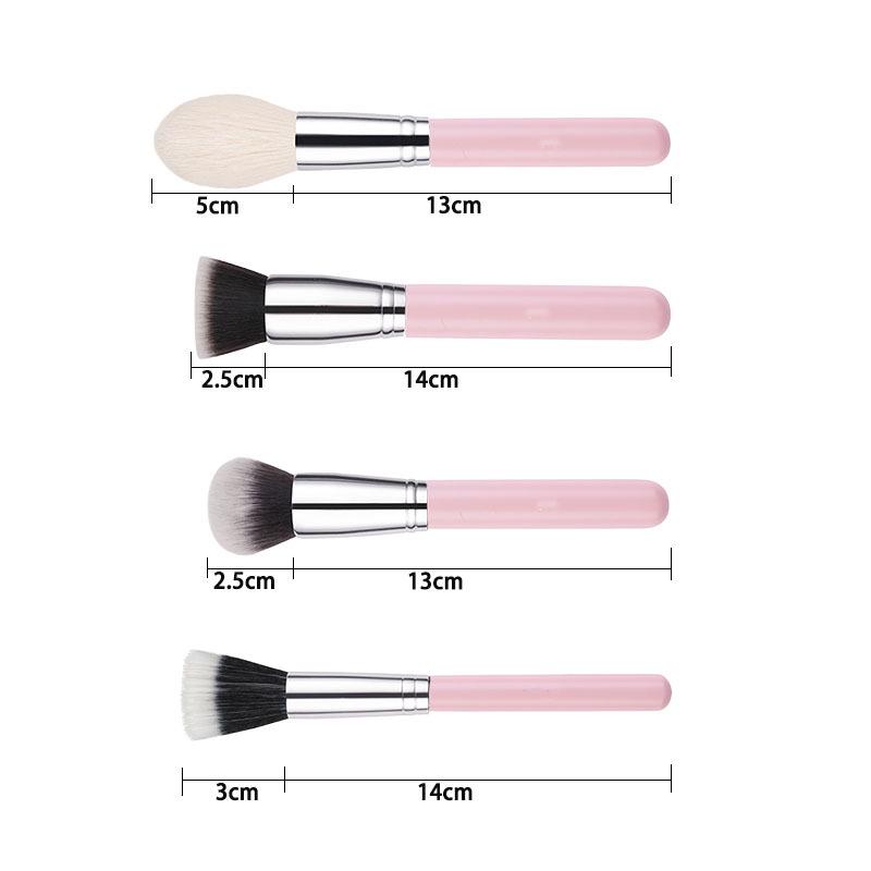 15-Piece Portable Makeup Brush Set: Soft Bristles for Beginners - Includes Powder, Contour, Eyeshadow, and Eyebrow Brushes
