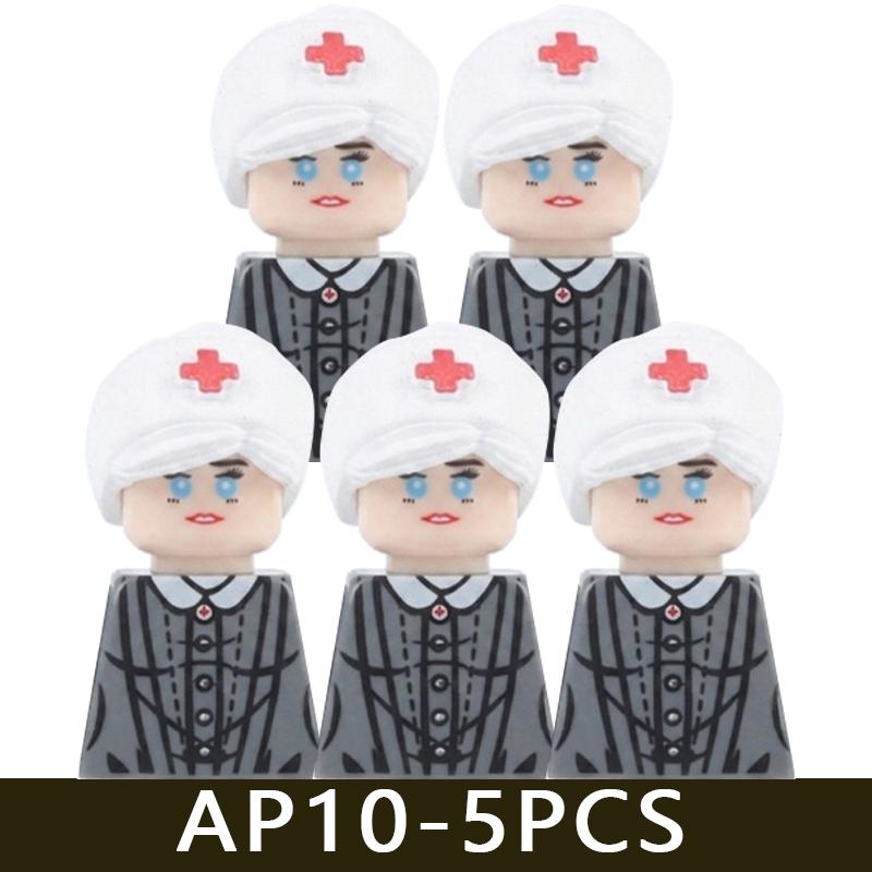 WW2 Military Soldier Figures Building Blocks Army Japanese Warrior Medical Nurse Officer Infantry Helmets UV Printed Bricks Toys