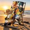 Genshin Impact Print Beach Towel Design, Soft, Lightweight. for Home Bathroom, Spa, Pool, Yoga, Surfing, Camping, Gift for Family, Friend