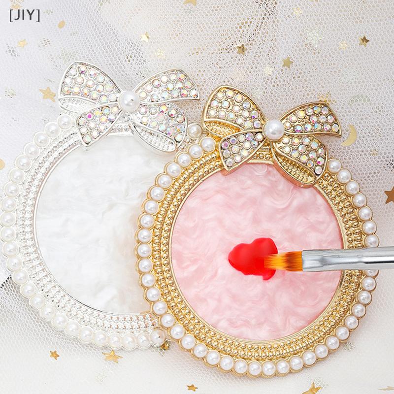 Nail Photo Props Nail Enhancement Photography Prop Decor Pearl Net Decor Pearl Nail Art Palette Handheld Decor Background 1Pcs