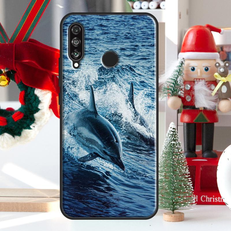 Cute Dolphin Ocean For Huawei Nova Y73 Y60 Y70 Y90 Y72 Y61 Y91 7i 8i 11i 12i 12s 9 10 SE P20 P30 P40 Lite Case