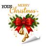 Winter Holiday Gift Nutcracker Soldier/Bow Window Static Decals, Waterproof PVC Christmas Stickers, Party Supplies Reusable Wall Stickers for