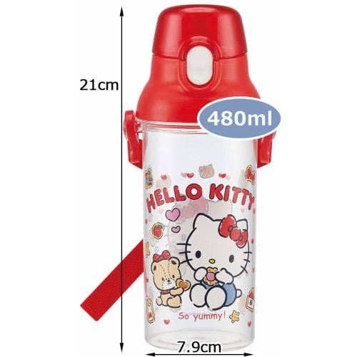 Skater Children's Water Bottle Clear Bottle 480ml Hello Kitty Cookie Sanrio Girl Made in Japan PSB5TR