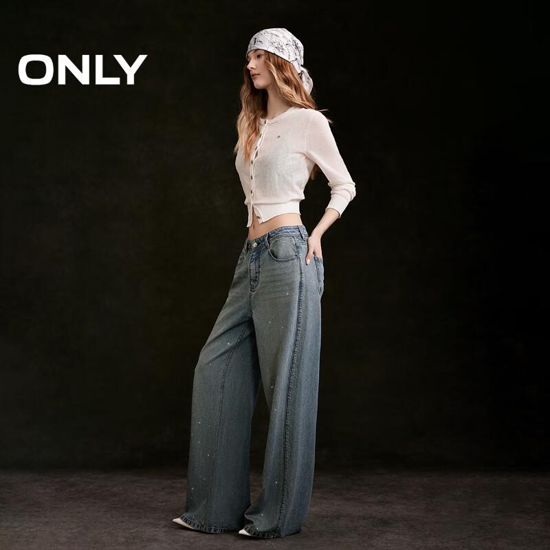 ONLY Women's Lyocell High-Waist Loose Straight Jeans