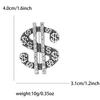 Hip Hop Creative Alloy Dollar Sign Brooch Personality Trend Men'S Suit Coat Corsage Accessories Pin