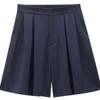 Women's Pleated Wide-Leg Skort Shorts