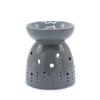 Oil Burner Tealight Bubbles Cutout Grey