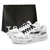 Li Ning Floating Boat Gray Rhythm Synthetic Leather Lightweight Breathable Low top Skateboard Shoes Men's Black AGCS419-1(Team1953-SBOX)