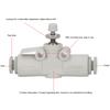 5PCS Throttle Valve Straight Through PVC Regulating Valve Pneumatic Fittings for 4mm Pipe Diameter