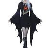 Medieval Vampire Cosplay Costume Women Sexy Slim Gothic Black Dress Vintage Bat Sleeve Witch Halloween Carnival Party Dresses