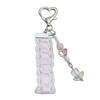Cute Strawberry and Butterfly Phone Charm Charming Lace and Bead Keychain Phone Strap with Strawberry and Tulip Ornament