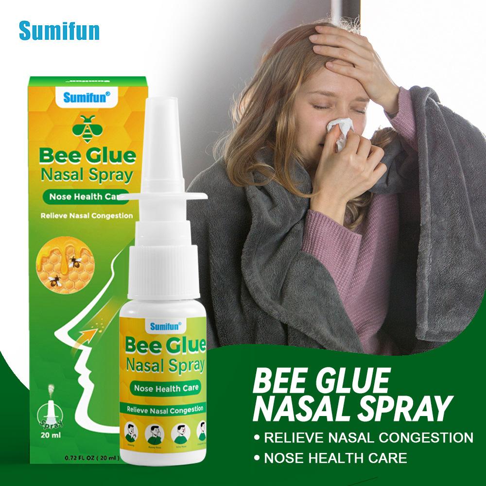Sumifun 20/40/100 ML Bee Nasal Congestion Pump Mist Spray All-Natural Fresh Scent Chronic Spray Nose Care Health Care Anti-snoring Improve Sleep
