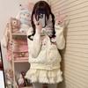 Fair Island Snowflake Rabbit Knitted Sleeve Splicing Cotton Jacket Women's Stand-Up Collar Warm Premium Casual Cotton-on