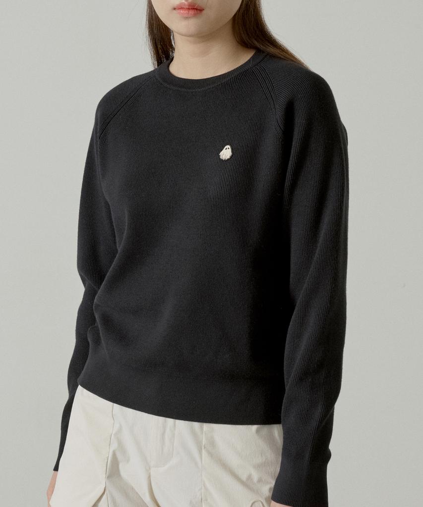 HYPERREET Unisex Hazzi Raglan Active Round Knit [Matte Black]_Hg1Sw010