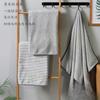 1 pcs Striped Bamboo Hand Towel Absorbent & Quick-drying Super Soft Skin-friendly Bathing Towel For Home Bathroom 35x75cm