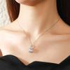Modian 925 Sterling Silber Rechteck 5A Zirkonia Funkelnde Anhänger Halskette Kette Charm Hochzeit Verlobungsschmuck Für Frauen