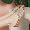 Fashion GKTINOO 2025 Summer Fashion New Sexy Casual Comfortable Slides Shoes Crystal Sandals Open Toe Flat Heel Slippers Zapatos Mujer